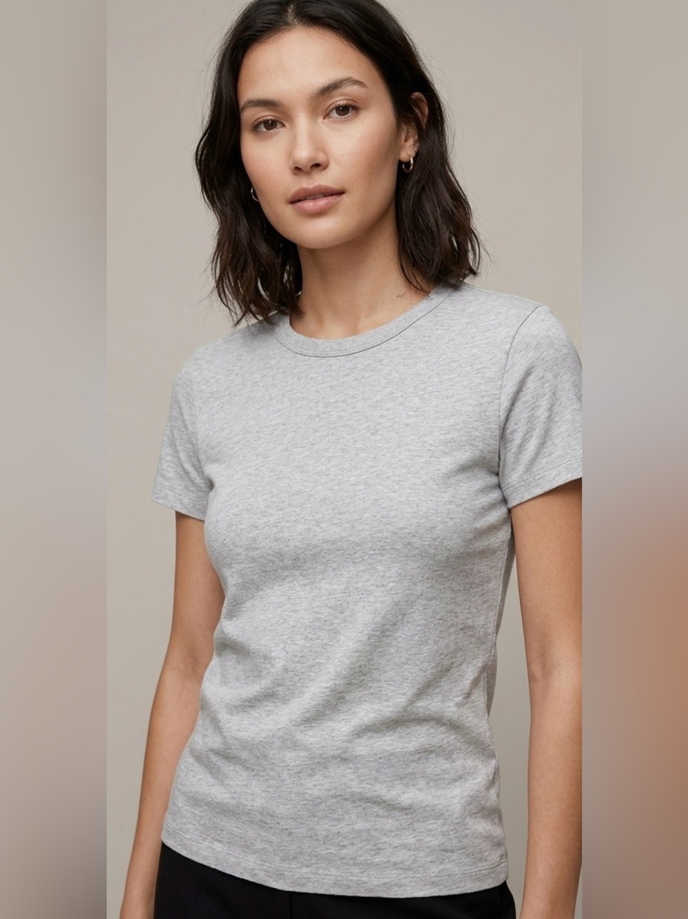 Aritzia Babaton Contour Long Sleeve Crewneck Top Fitted‎ Layering Shirt